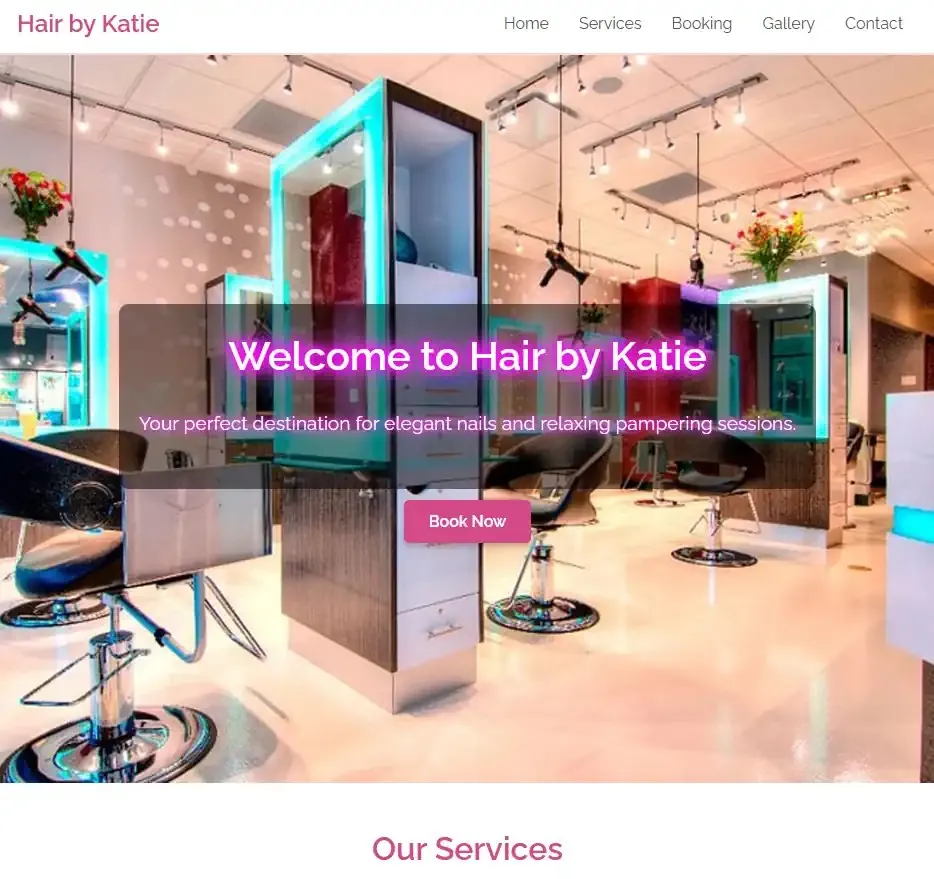 Salon Website Demo